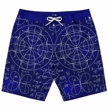 Math 2 Blue Men's Board Shorts