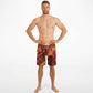 Abstract Orange Men's Board Shorts