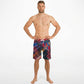 Abstract Red Men's Board Shorts