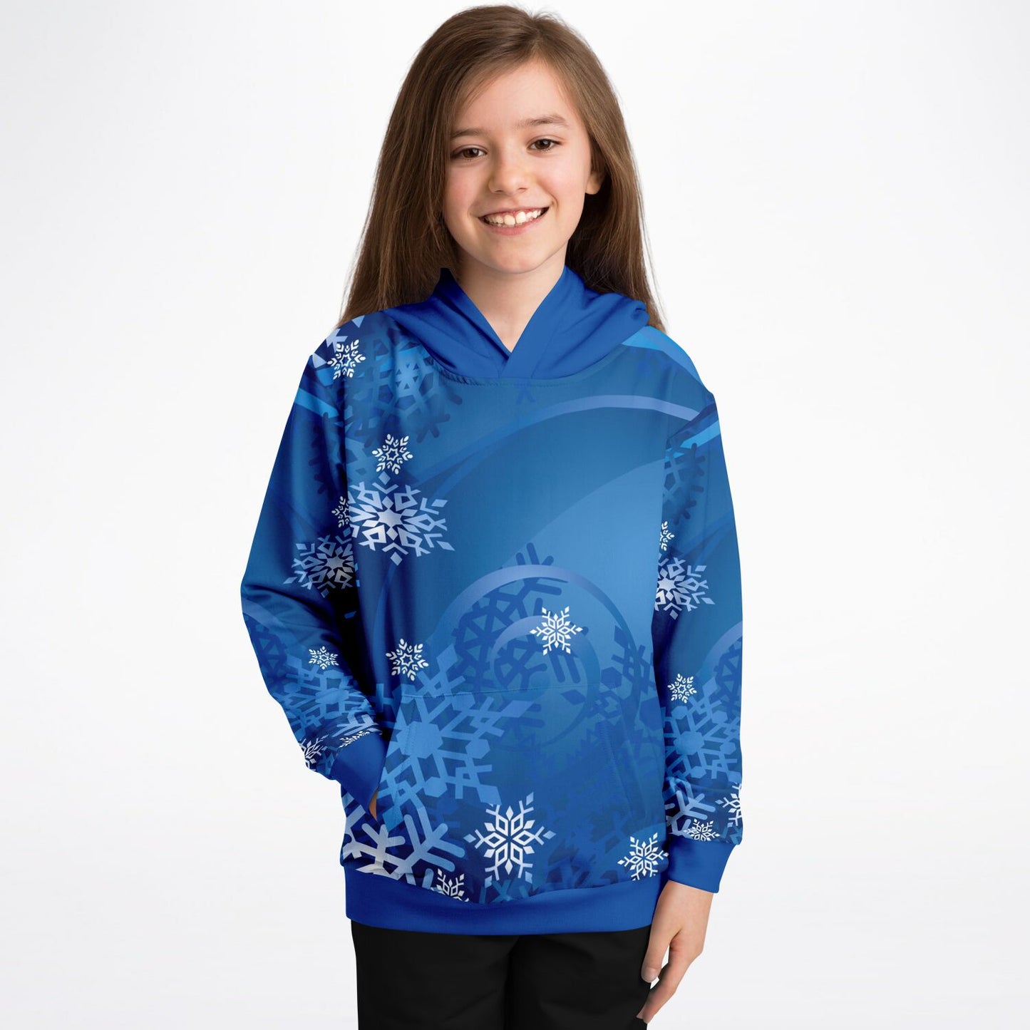 Blue Snowflakes Kids Hoodie - 2 options
