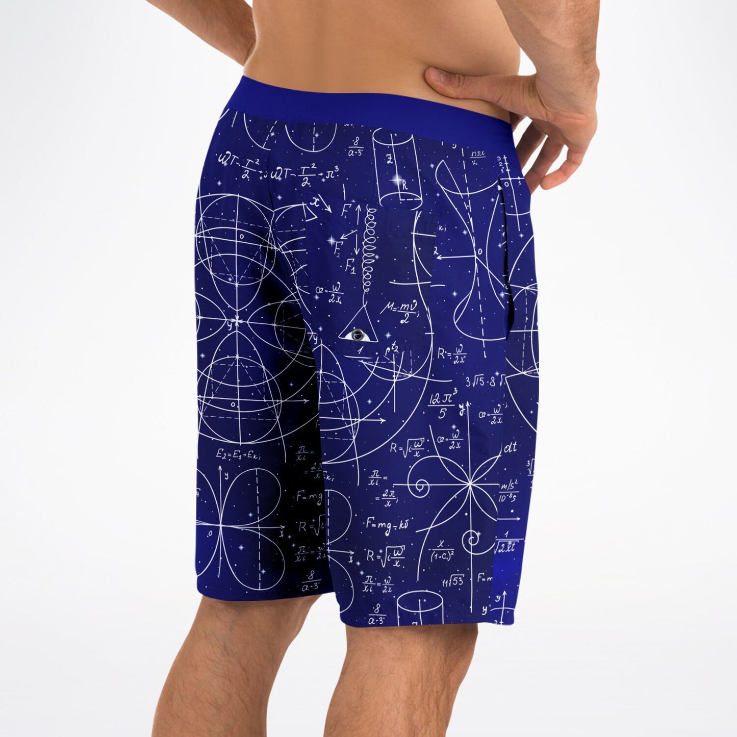 Math 2 Blue Men's Board Shorts