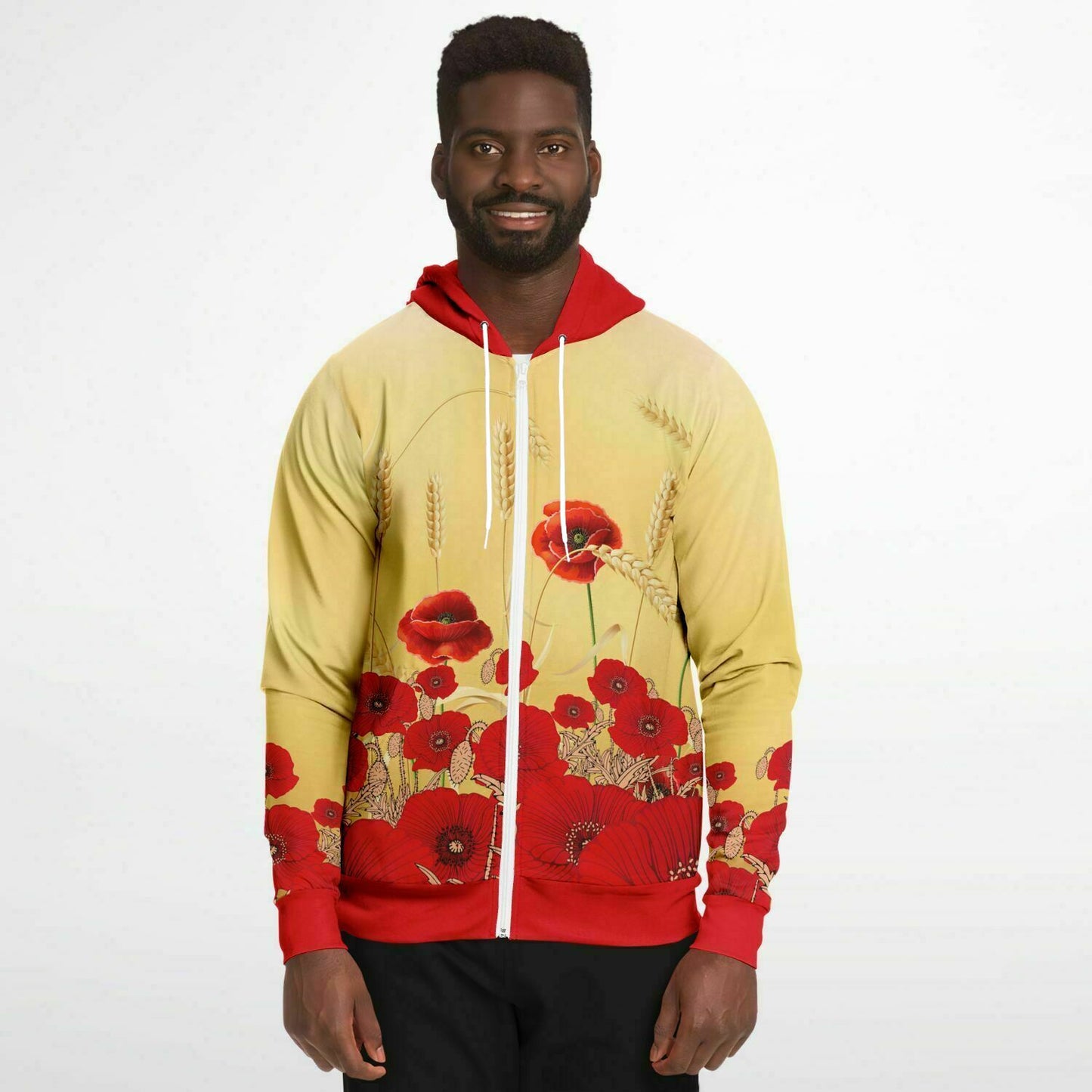 Poppies Zip Hoodie Unisex