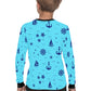Bright Blue Marine Kids LS T-shirt