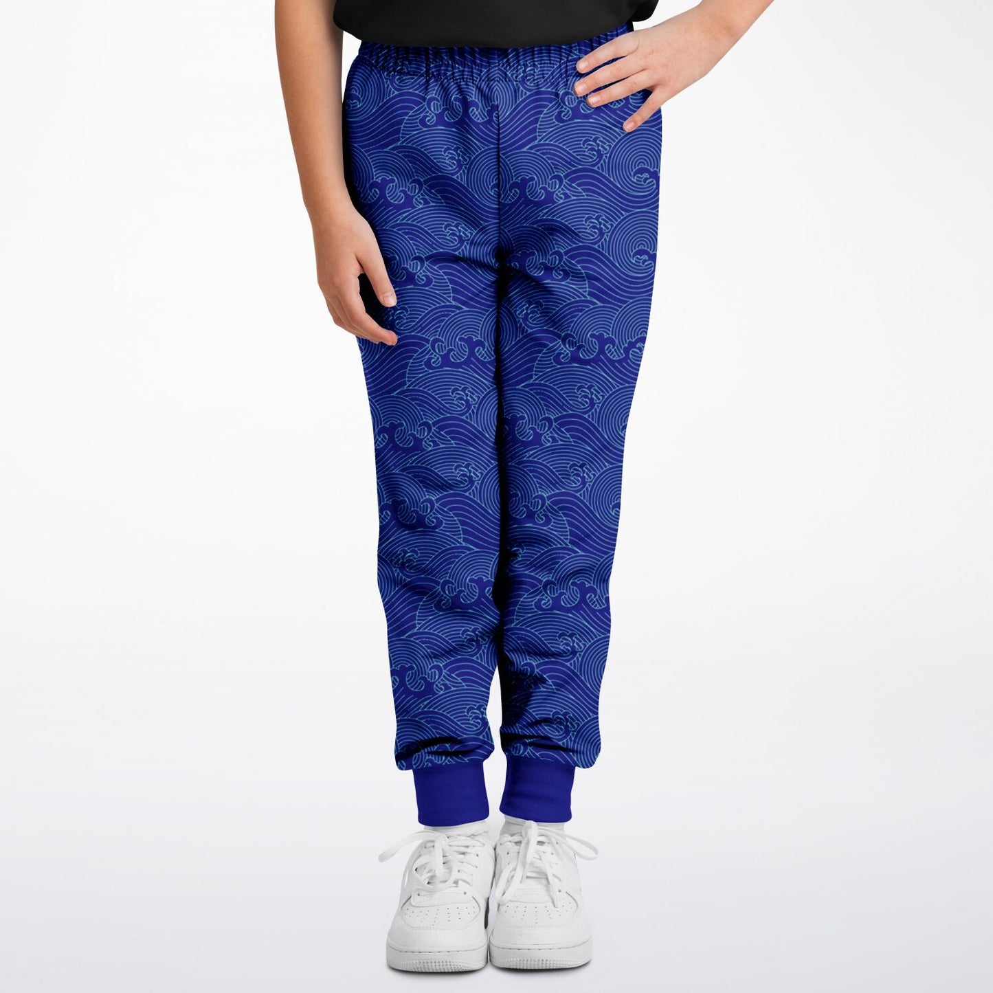 Waves Kids Poly Joggers Dark Blue