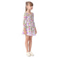 Summer Flowers 1 Girl's Long Sleeve Dress