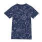 Dark Blue Marine Cotton T-shirt -full cover