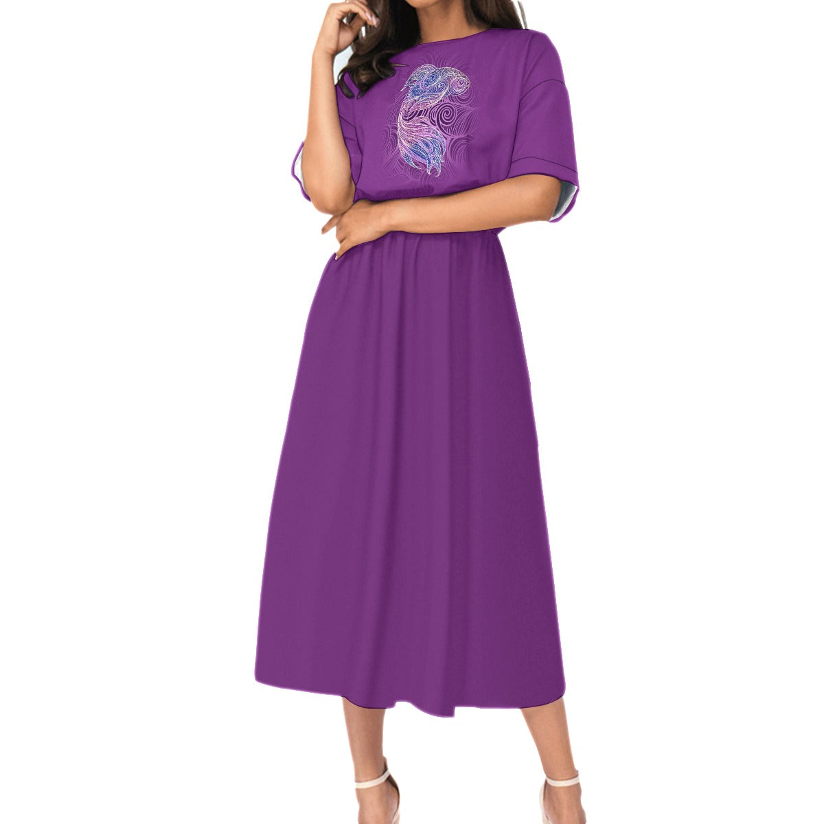 Purple Koi Maxi Dress 2