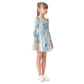 Dreamy Flowers Girl's Long Sleeve Dress