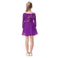 Dancing Queen Purple Girl's Long Sleeve Dress