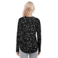 Owl on the Moon Women's  Long Sleeves Blouse