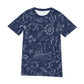 Dark Blue Marine Cotton T-shirt -full cover