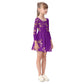 Dancing Queen Purple Girl's Long Sleeve Dress