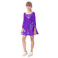 Purple Jewels Kid's Long Sleeve Dress
