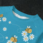 Daisys and Bees Kid's Pajamas With Wide Ankles