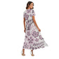 Purple flowers maxi dress