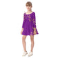 Dancing Queen Purple Girl's Long Sleeve Dress