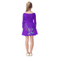 Purple Jewels Kid's Long Sleeve Dress