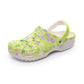 Summer Flowers Green Women's Classic Clogs