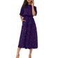 Purple Cranes Maxi Dress