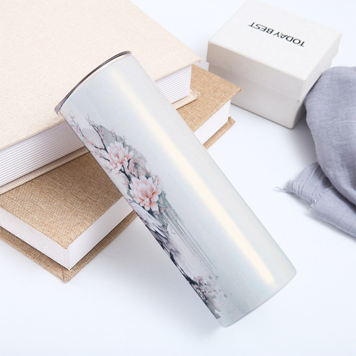 Asian Crane 20 oz Skinny Tumbler Stainless Steel