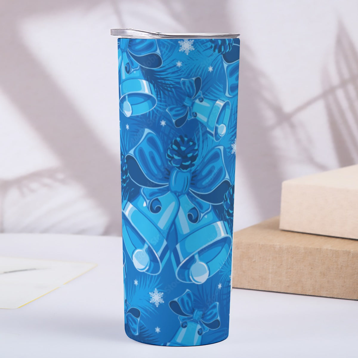 Blue Christmas Skinny Tumbler 20OZ