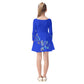 Deep Blue Jewels Kid's Long Sleeve Dress