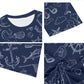 Dark Blue Marine Cotton T-shirt -full cover