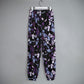 Summer Flowers Women's Sweatpants - purple on black