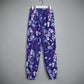 Summer Flowers Women's Sweatpants - purple on blue