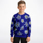 Bright Daisies Dark Blue Kids Sweatshirt