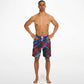 Abstract Red-Blue Men's Board Shorts