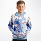 Blue Leaves Bright Kids Hoodie