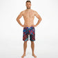 Abstract Red-Blue Men's Board Shorts