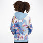 Bright Blue Leaves Kids Hoodie