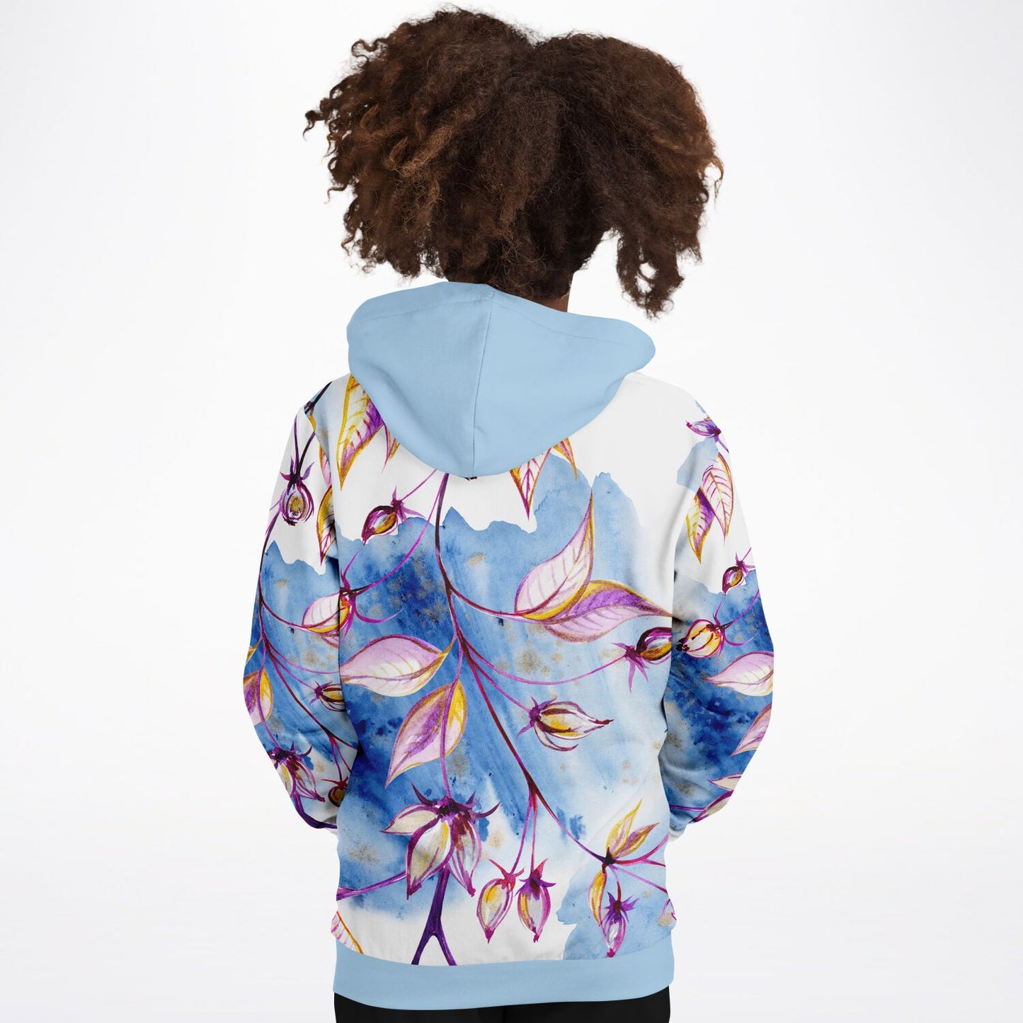 Bright Blue Leaves Kids Hoodie
