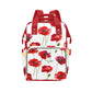 Red Poppies Multipurpose Backpack/Diaper Bag