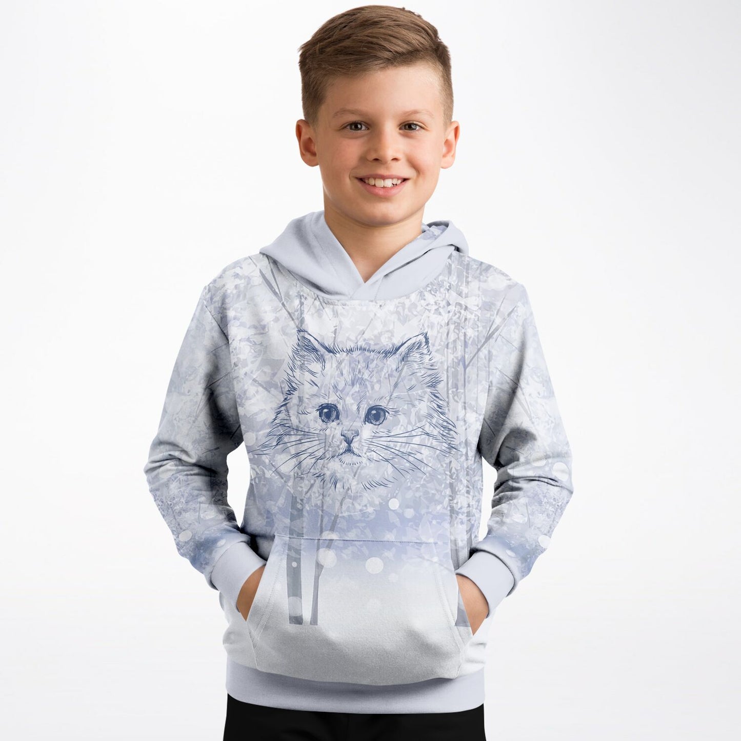 Winter Cat Kids Hoodie