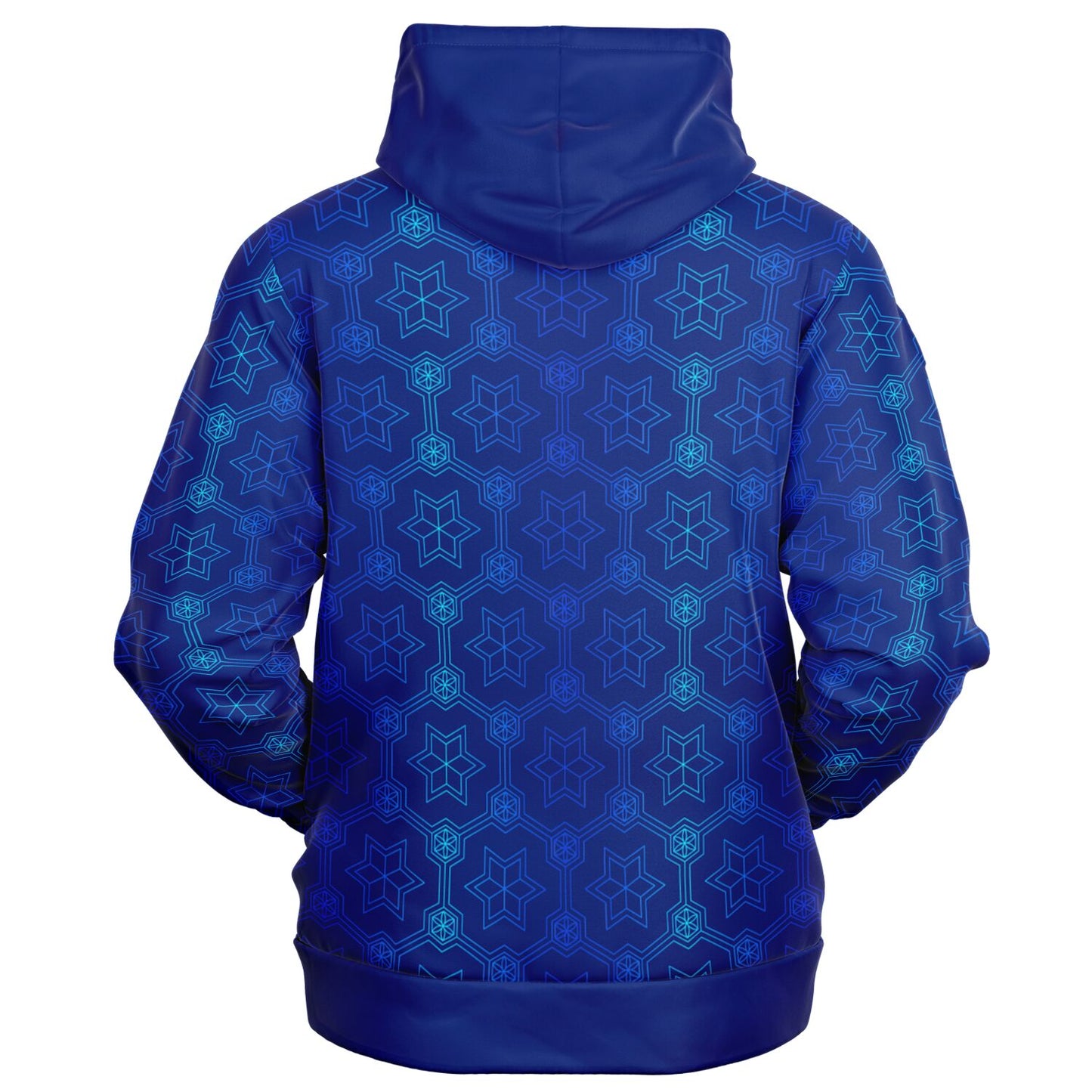 Blue Geometric 1 Zip Hoodie Unisex