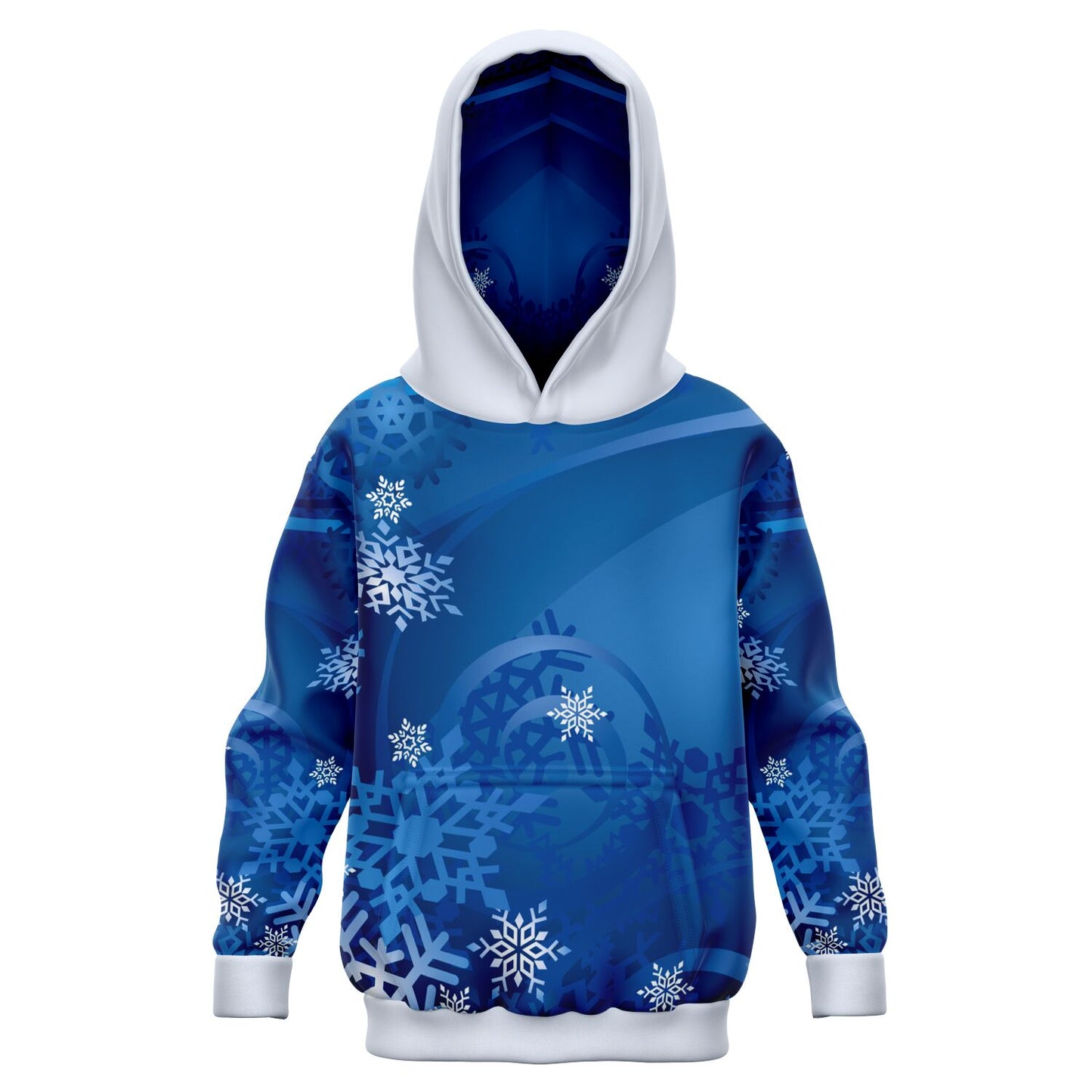 Blue Snowflakes Kids Hoodie 2