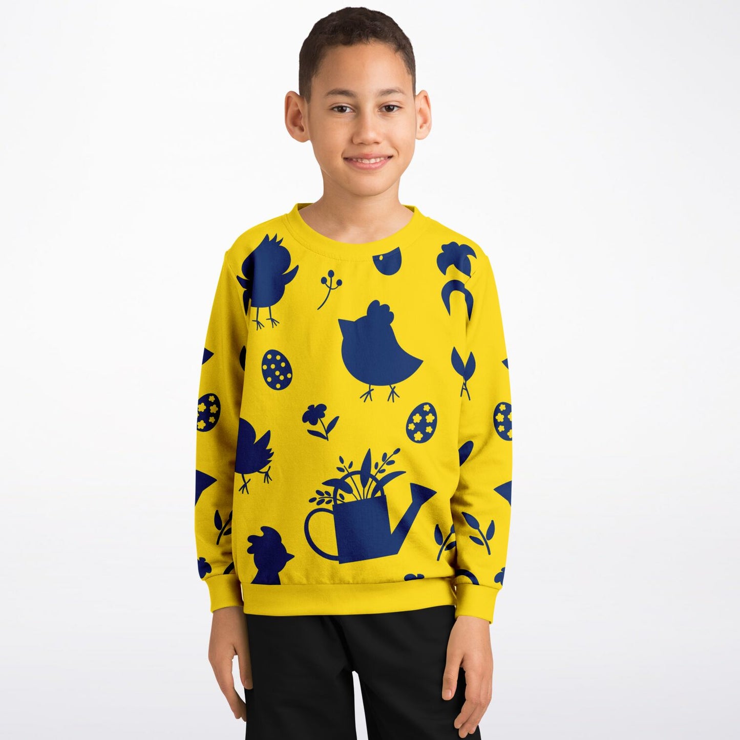 Yellow Easter Kids Sweatshirt