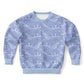Waves Kids Poly Sweatshirt Light Blue