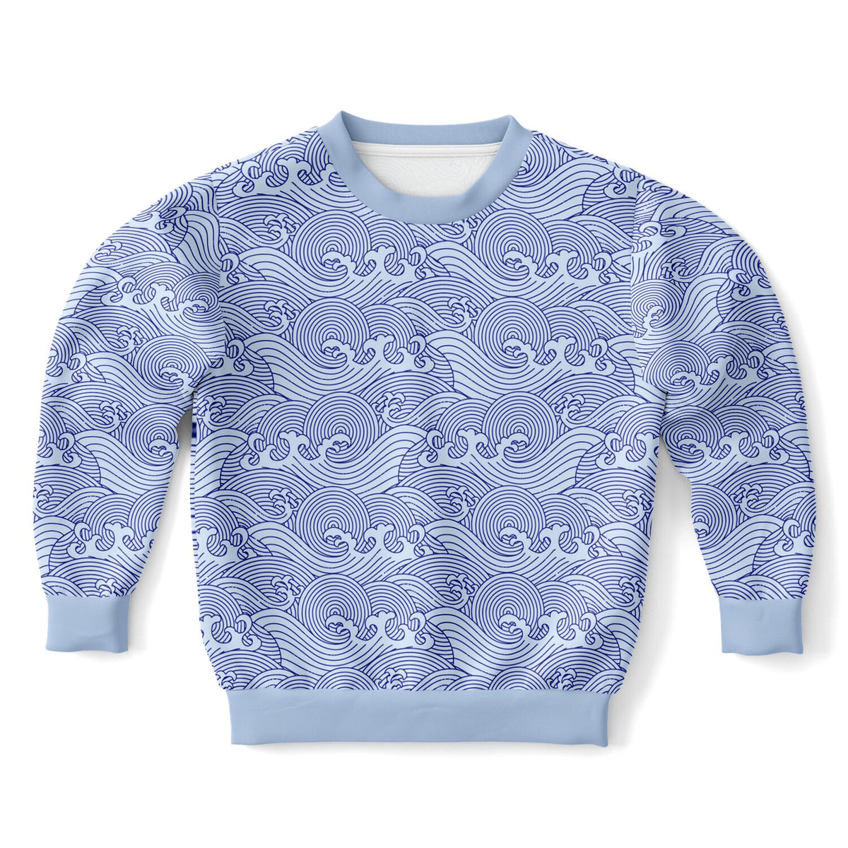 Waves Kids Poly Sweatshirt Light Blue