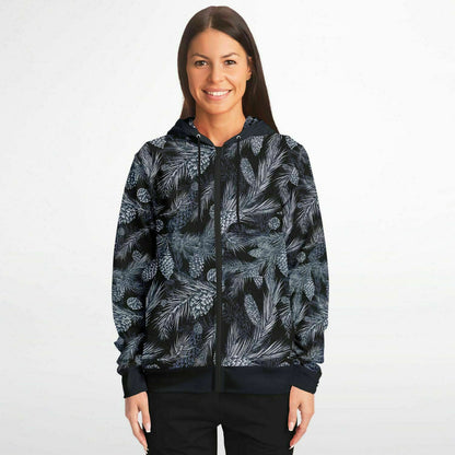 Black Spruce Unisex Zip Hoodie