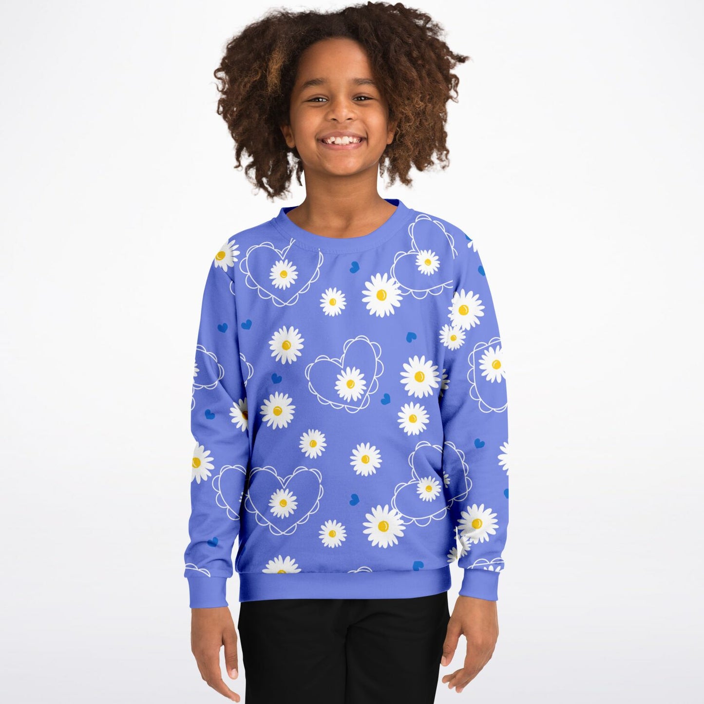 Daisies and Hearts Kids Sweatshirt