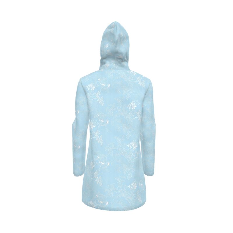 Asian pattern Rain Jacket blue