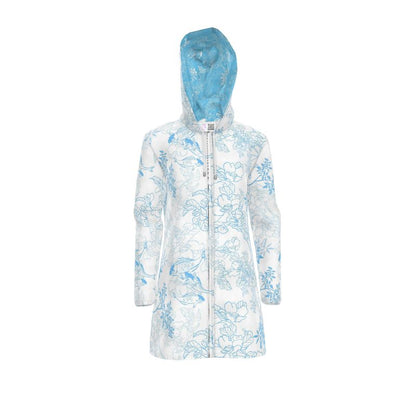 Asian pattern Rain Jacket white