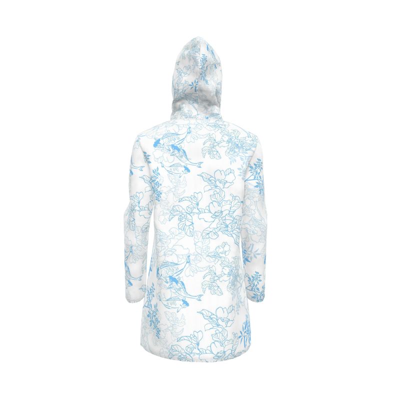 Asian pattern Rain Jacket white
