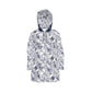 Asian pattern Rain Jacket white/black