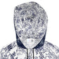 Asian pattern Rain Jacket white/black