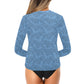 Soft Blue Waves Women's Swim Shirt